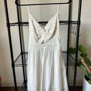 Elegant White Eyelet Dress